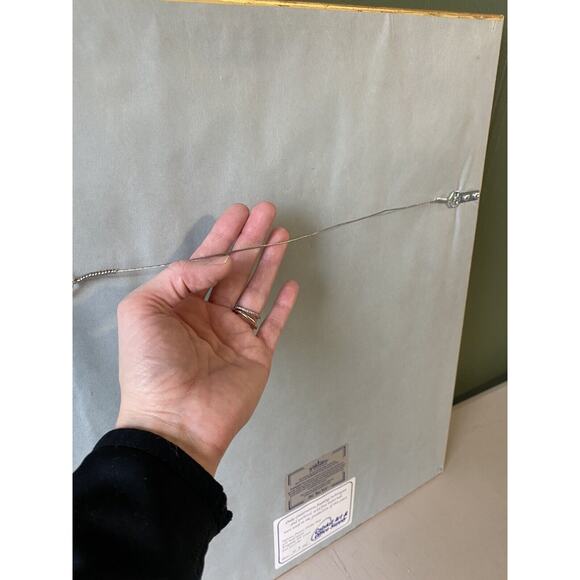 Needlepoint Artwrok Picassos Son Paul Harlequin Costume Gold Professional Frame - Picture 4 of 13